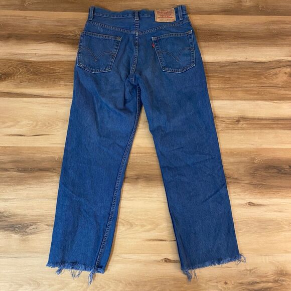 Levi's x Nasty Gal Jeans Womens Medium Cropped Dyed Raw Hem - Picture 9 of 9